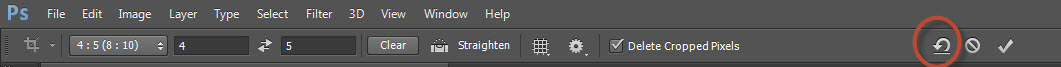 14. Reset button resets the crop box, rotation and aspect ratio