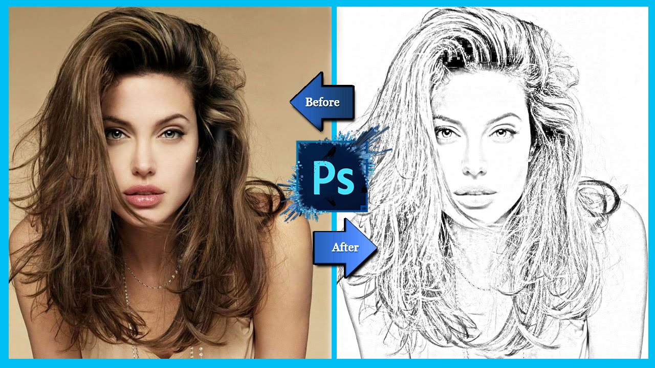 turn photo into sketch photoshop online