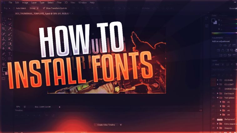 How to Install Fonts In Photoshop